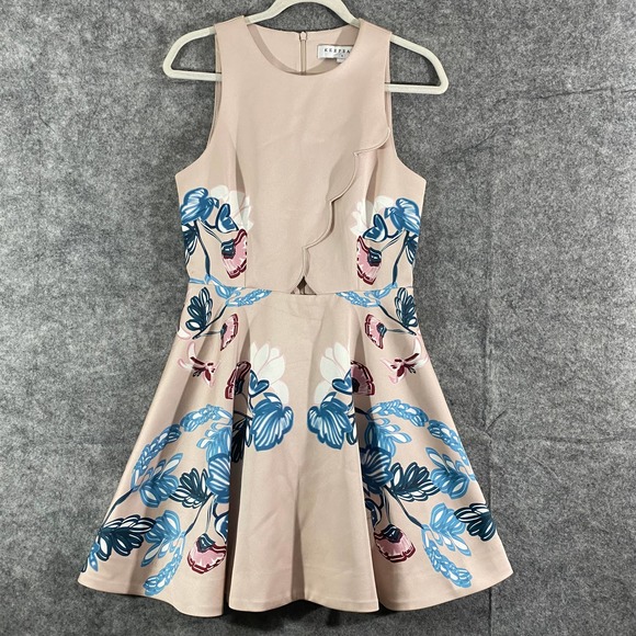 Keepsake The Label Mini Dress Small Pink Floral Print The Other Side Cocktail - Picture 1 of 14
